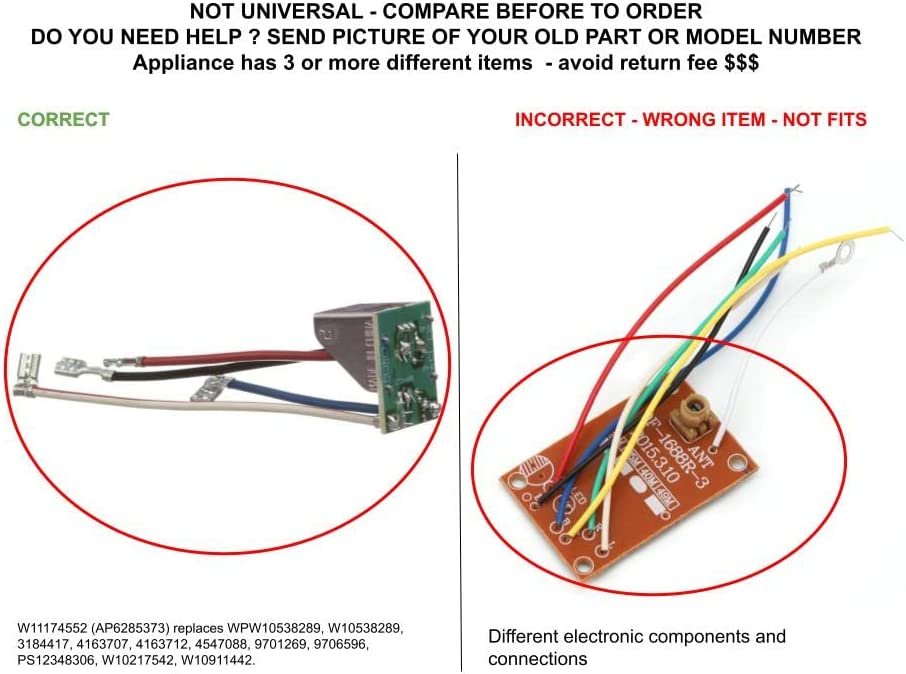 GLOB PRO SOLUTIONS AP6285373 PS12348306 EAP12348306 PD00067462 CKD3802 Control Board