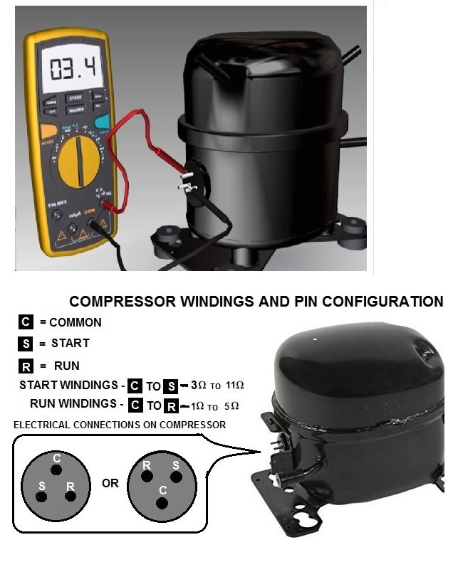 CK513605014  fits  Embraco Compressor Start Relay 1/4 terminal EECON QD + Capacitor