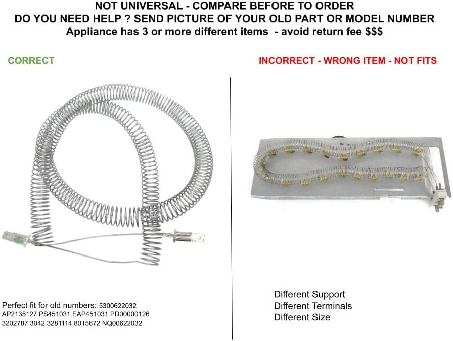 GLOB PRO SOLUTIONS AP2135127 PS451031 EAP451031 PD00000126 CKD5346 Heating Element