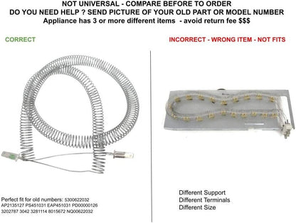 GLOB PRO SOLUTIONS AP2135127 PS451031 EAP451031 PD00000126 CKD5346 Heating Element