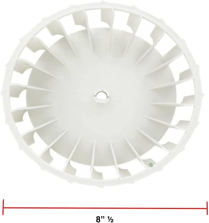 GLOB PRO SOLUTIONS W11497304 CKD2623 Dryer Blower Wheel 8" ½ Length Approx. Replacement for and compatible with Maytag Admiral Jenn-Air Amana Heavy DUTY
