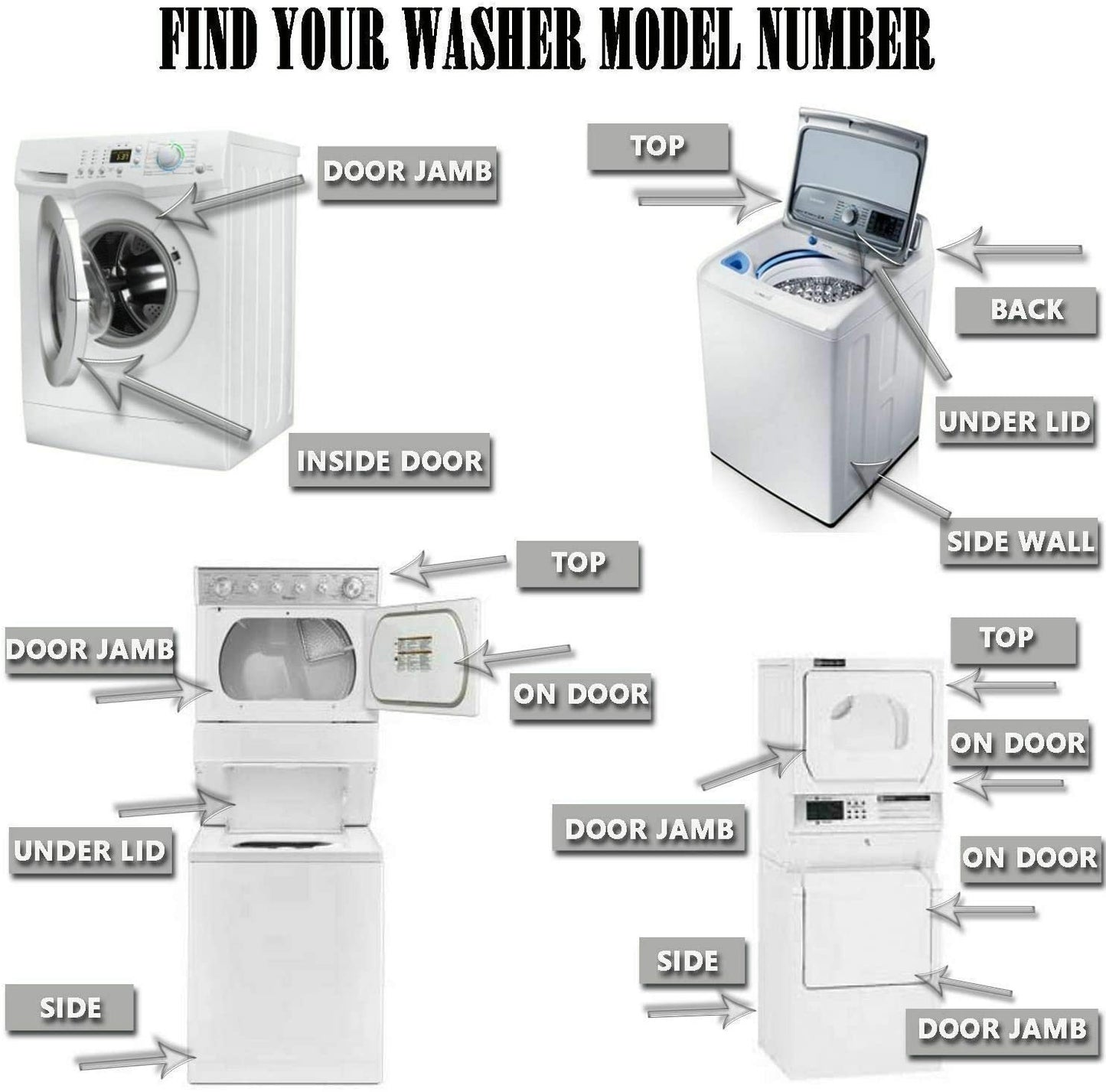 ReplacementParts - Washer Lid Lock Switch WH12X0869, WH12X10084 WH12X869