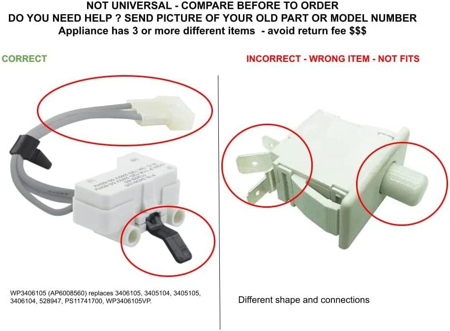 GLOB PRO SOLUTIONS 3405104 528947 3405105 3406104 3406105 CKD3761 Door Switch