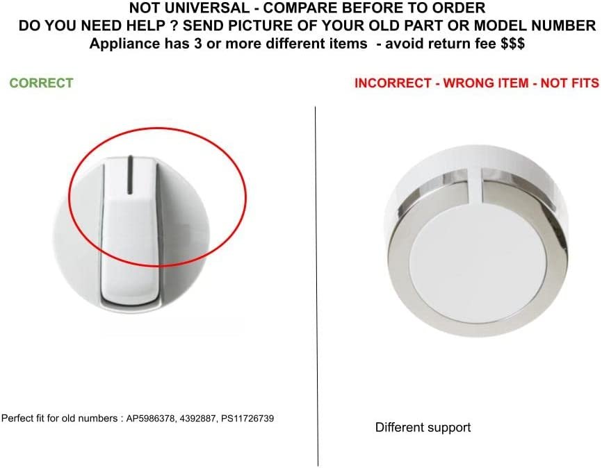 GLOB PRO SOLUTIONS AP5986378 PS11726739 EAP11726739 PD00035722 CKD3183 Control Knob Assembly
