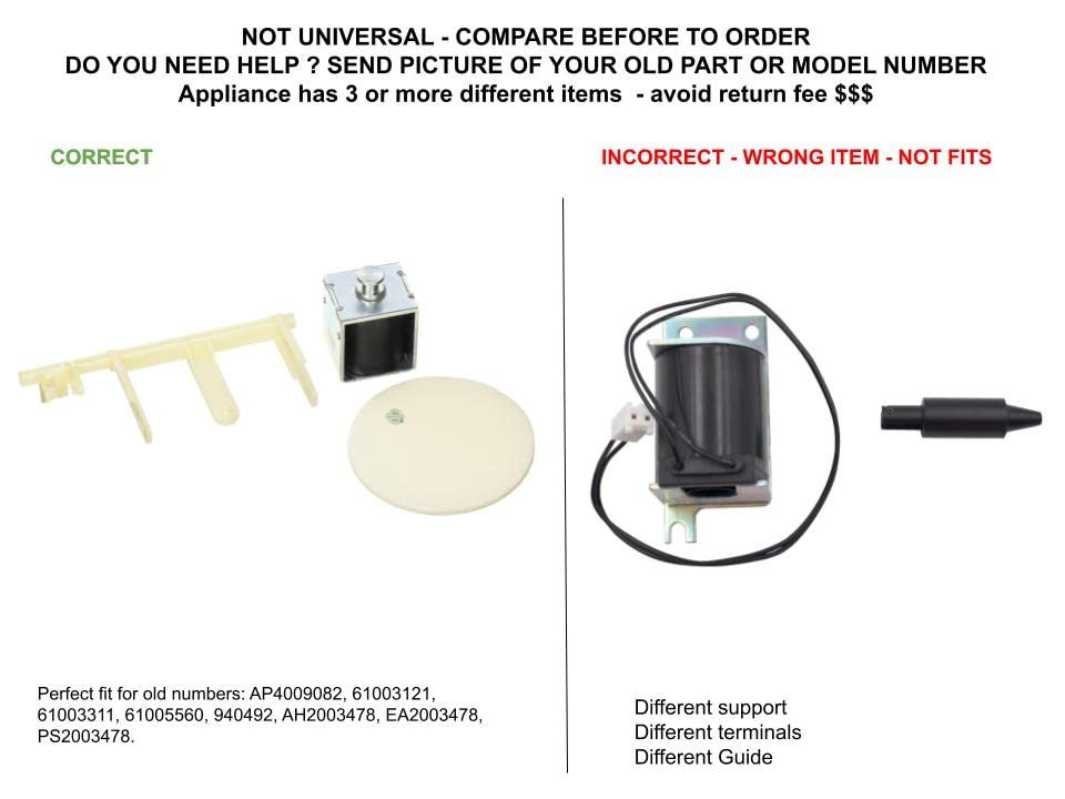 GLOB PRO SOLUTIONS AP4009082 PS2003478 EAP2003478 PD00003224 CKD3527 Dispenser Solenoid & Door Kit