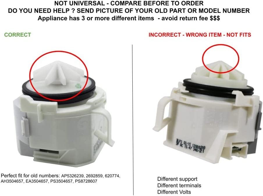 GLOB PRO SOLUTIONS 620774 CKD2975 Drain Pump compatible with Bosch,