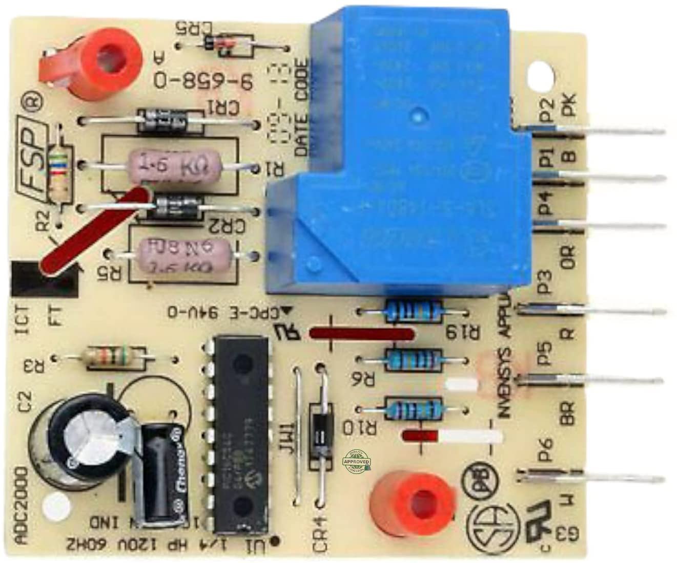 GlobPro PD00027456 EAP3500562 PS3500562 AP6020253 Fridge Main Control Board 5" ¼ length Approx. Replacement for and compatible with Maytag Whirlpool Kenmore Heavy DUTY