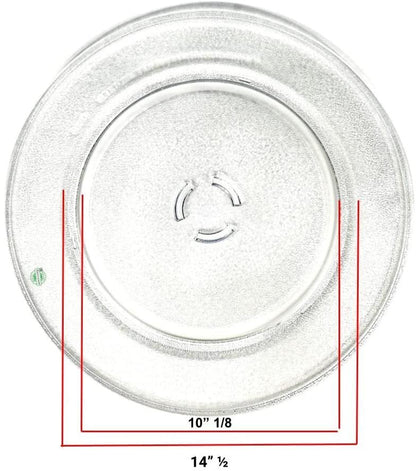 GlobPro 461967720541 Microwave Glass Cooking Tray 14" ½ Length Approx. Replacement for and Compatible with KitchenAid Maytag Jenn-Air Whirlpool Heavy Duty
