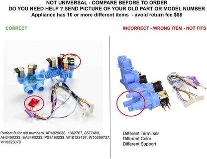 GLOB PRO SOLUTIONS W10364988 CKD2814 Water Inlet Valve compatible with Kenmore, Maytag, Whirlpool