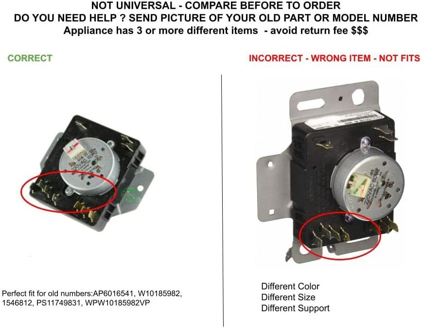 GLOB PRO SOLUTIONS AP6016541 PS11749831 EAP11749831 PD00003795 CKD2950 Timer compatible with Amana, Crosley, Inglis Maytag