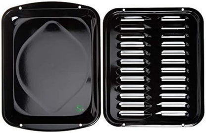 GLOB PRO SOLUTIONS 1430281 3147563 3147564 3147845 CKD1304 Range Broiler Pan Set 12" ½ length Approx. Replacement for and compatible with Maytag Amana KitchenAid Whirlpool Heavy DUTY