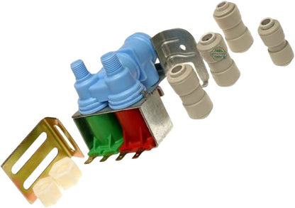 GlobPro 12001835 52643-1 55474-1 56468-1 Fridge Dual Water Valve Kit 4" ¼ length Approx. Replacement for and compatible with Maytag Admiral Jenn-Air Magic Chef Heavy DUTY