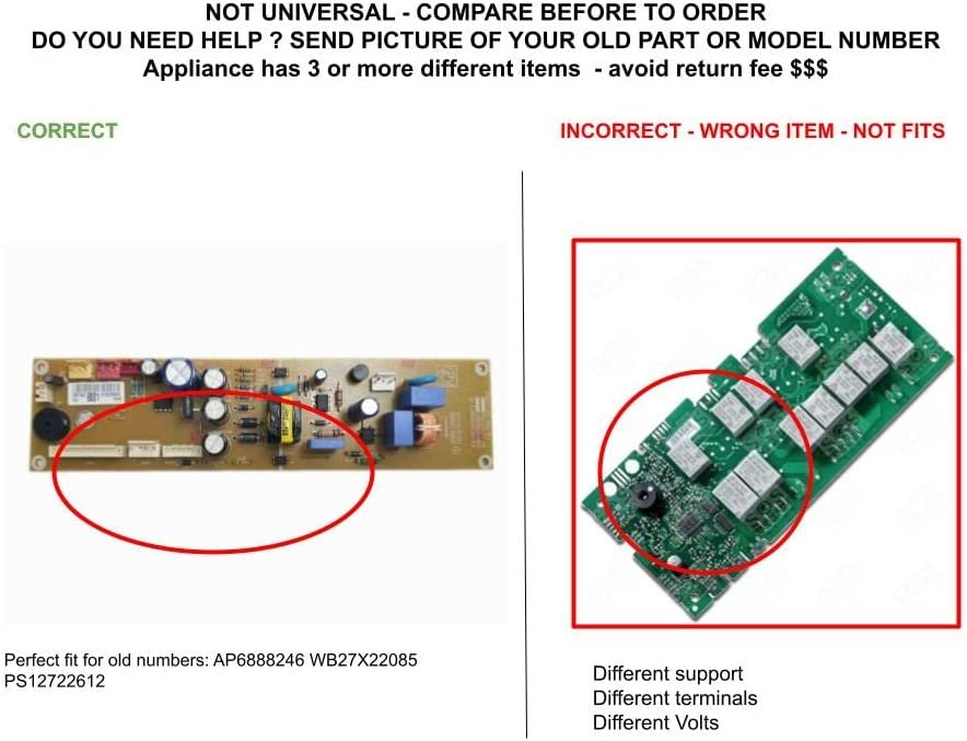 GLOB PRO SOLUTIONS EBR76928001 Microwave/Oven Power Control Board Replacement for and Compatible with Heavy Duty