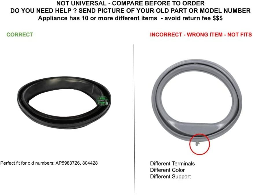 GLOB PRO SOLUTIONS 804428 CKD2803 Door Seal compatible with Alliance, Speed Queen,