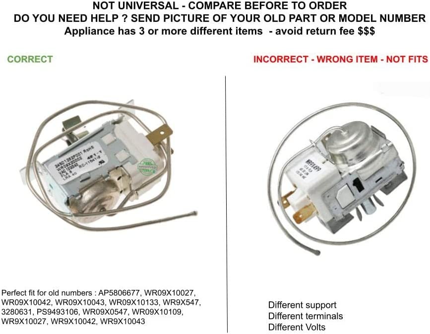 GLOB PRO SOLUTIONS 245D1262P001 3280631 WR09X0547 WR09X10027 WR09X10042 CKD3270 Temperature Control Thermostat