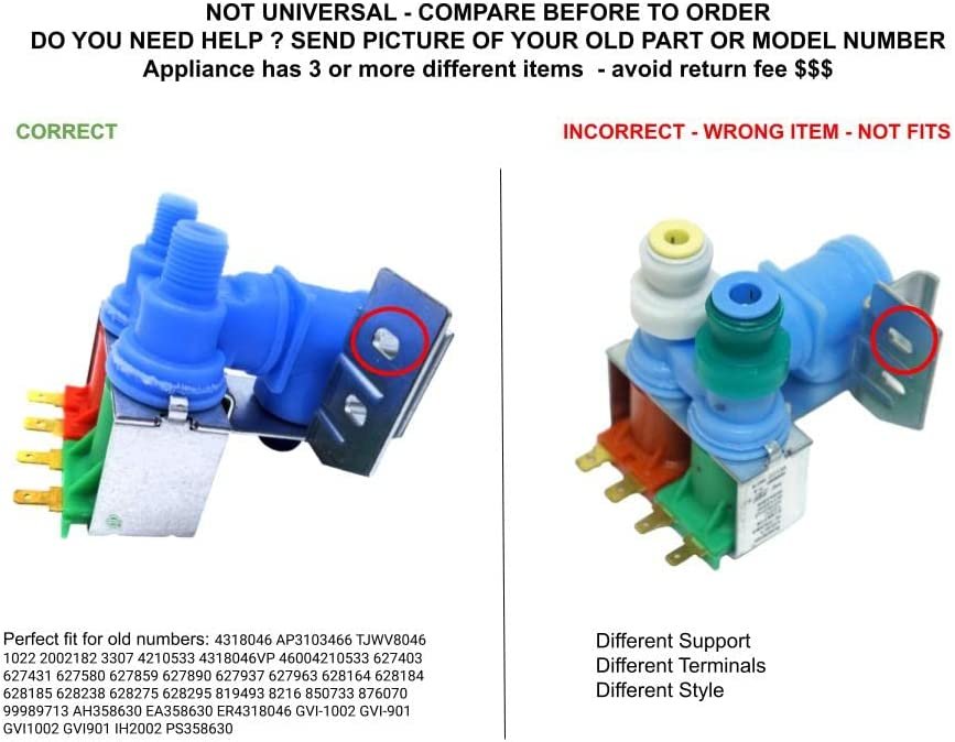 GLOB PRO SOLUTIONS 4318046 CKD4300 Water Inlet Valve Kit