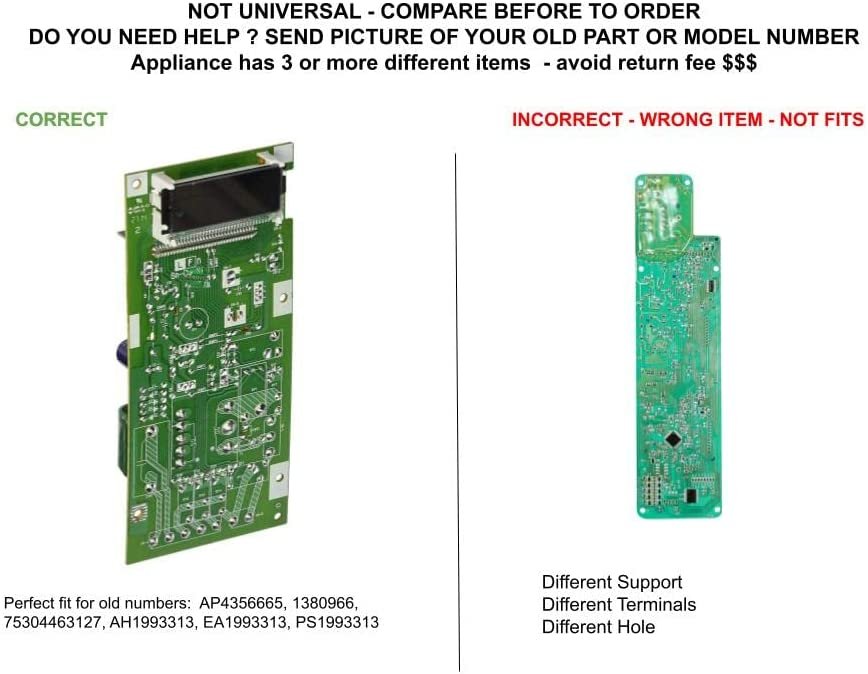 GLOB PRO SOLUTIONS AP4356665 AH1993313 EA1993313 PS1993313 CKD4896 Control Board