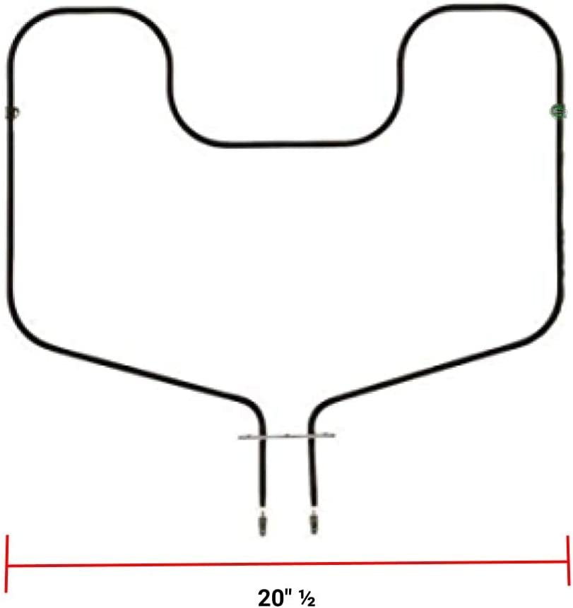 GLOB PRO SOLUTIONS 301444 4352784 4352785 4352824 CKD2718 Oven Bake Element 20" ½ Lentgh Approx. Replacement for and compatible with Roper Heavy DUTY