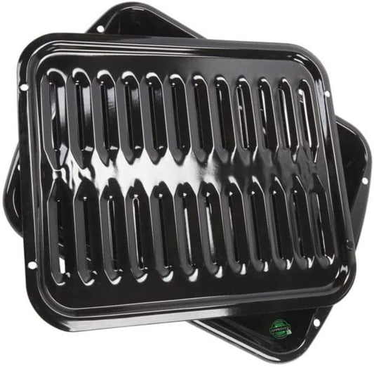 GLOB PRO SOLUTIONS 1430281 3147563 3147564 3147845 CKD1304 Range Broiler Pan Set 12" ½ length Approx. Replacement for and compatible with Maytag Amana KitchenAid Whirlpool Heavy DUTY
