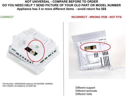 GLOB PRO SOLUTIONS WPW10525369 CKD5556 Main Control Board