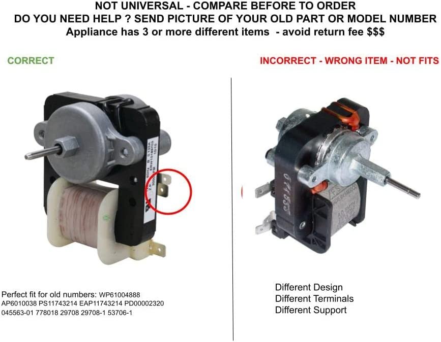 GLOB PRO SOLUTIONS AP6010038 PS11743214 EAP11743214 PD00002320 CKD5932 Evaporator Fan Motor