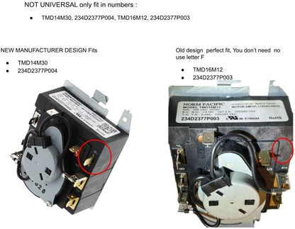 GLOB PRO SOLUTIONS TMD14M30 234D2377P004 TMD16M12 234D2377P003 CKD1400 Dryer Timer 4” ¼ Length Approx. Replacement for and compatible with General Electric Heavy DUTY