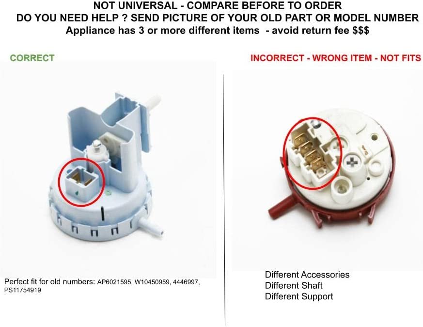 GLOB PRO SOLUTIONS WPW10450959 CKD5639 Pressure Switch