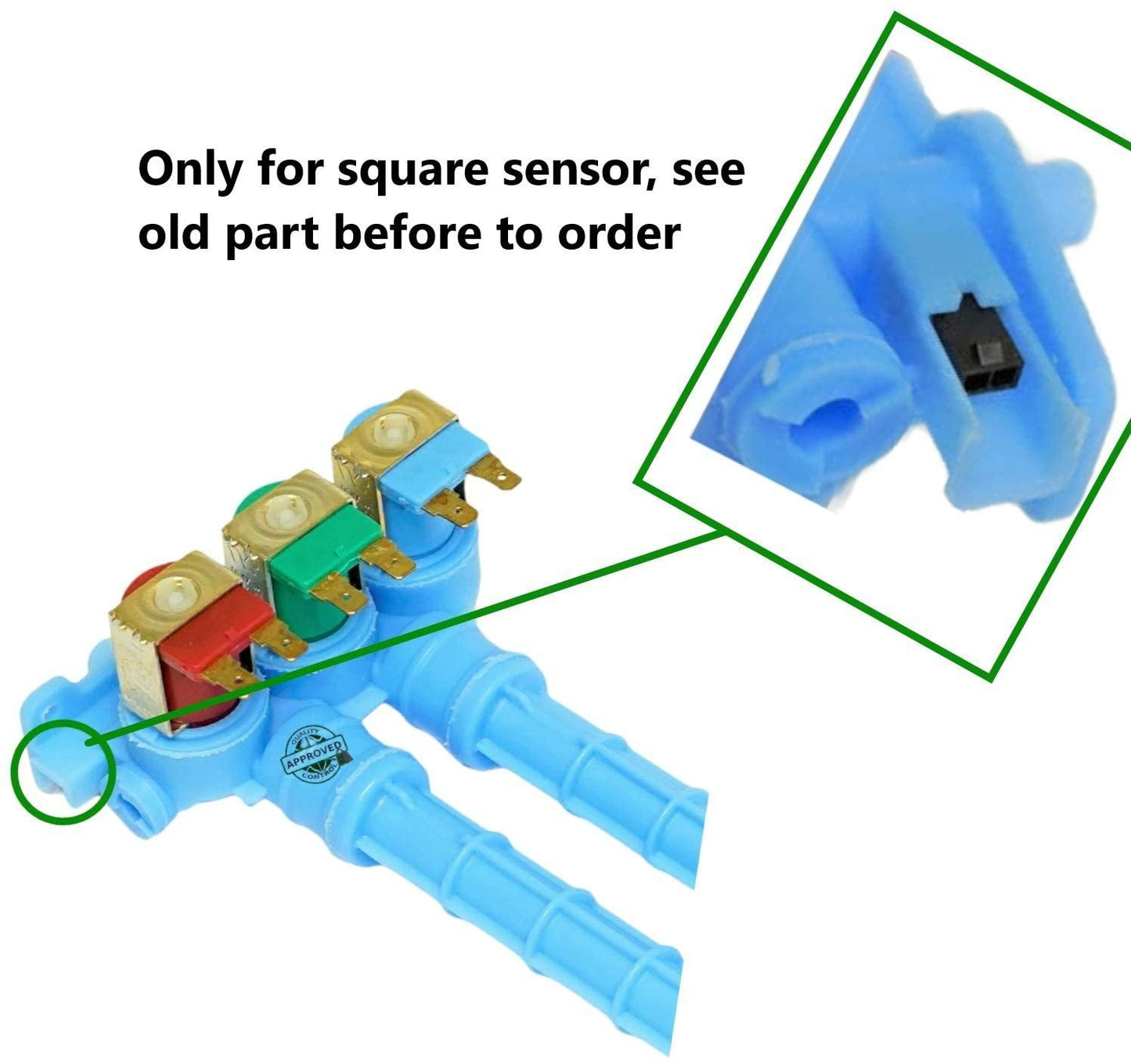 DrEquipUS 134371220 Water Inlet Valve 9" 3/4" LENGTH Replacement for and compatible with Frigidaire- Kenmore - Crosley- sears. Heavy DUTY