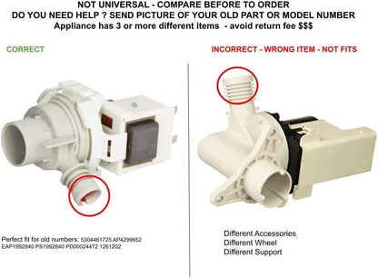 GLOB PRO SOLUTIONS AP4299652 EAP1992840 PS1992840 PD00024472 CKD4672 Drain Pump