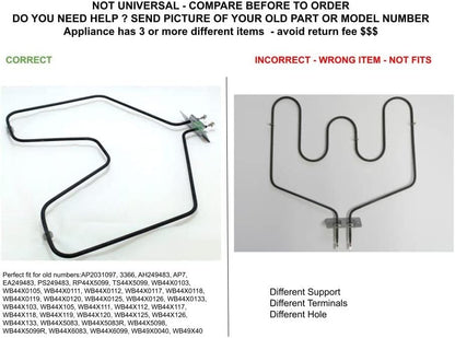 GLOB PRO SOLUTIONS AP7 3366 RP44X5099 TS44X5099 WB44X0103 CKD5634 Bake Element