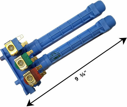 GlobPro WH13X10030 1154728 Washer Water Valve 3 coil - 9 ¾" length Approx. Replacement for and compatible with Frigidaire Kenmore Electrolux White Westinghouse Heavy DUTY