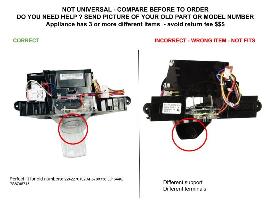 GLOB PRO SOLUTIONS AP5788338 PS8746715 EAP8746715 PD00032991 CKD2480 Refrigerator Dispenser Module 10" ¾ Length Approx. Replacement for and Compatible with Frigidaire Heavy Duty