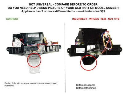GLOB PRO SOLUTIONS AP5788338 PS8746715 EAP8746715 PD00032991 CKD2480 Refrigerator Dispenser Module 10" ¾ Length Approx. Replacement for and Compatible with Frigidaire Heavy Duty