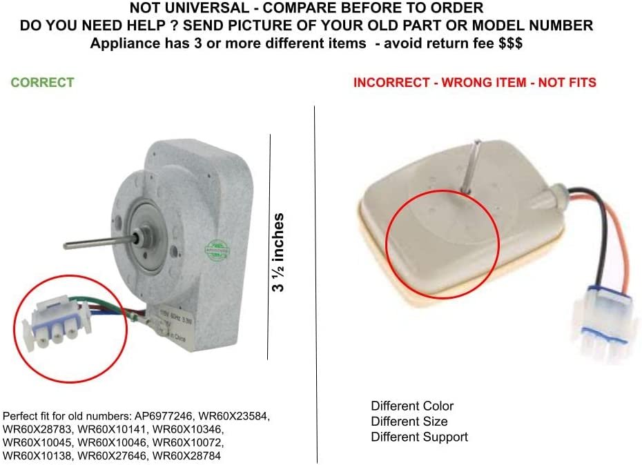 GLOB PRO SOLUTIONS WR60X10045 4959523 WR60X10046 WR60X10072 CKD3511 Evaporator Fan Motor