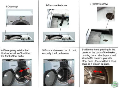 GLOB PRO SOLUTIONS 46197022014, 4619 702 2014 CKD6184 Compatible with Kenmore Washer Drum Baffle