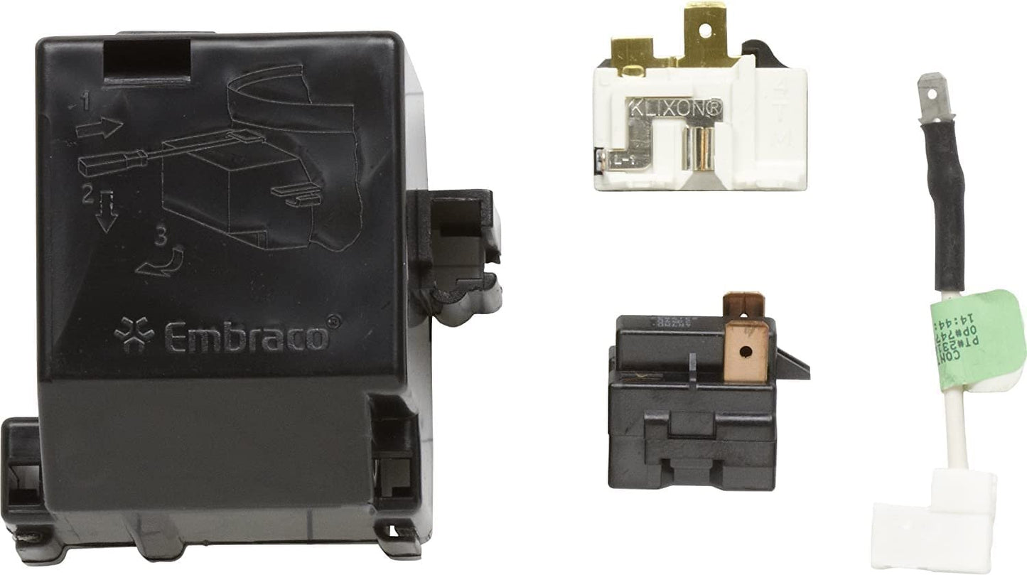 GLOB PRO SOLUTIONS WP4387938 CKD2199 Refrigerator Start Relay & Overload Kit Replacement for and compatible with Whirlpool Estate KitchenAid Kenmore Heavy DUTY