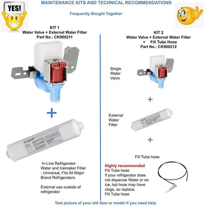 ReplacementParts-CK900210 Hotpoint Refrigerator Water Inlet Valve AP3189335, PS304375