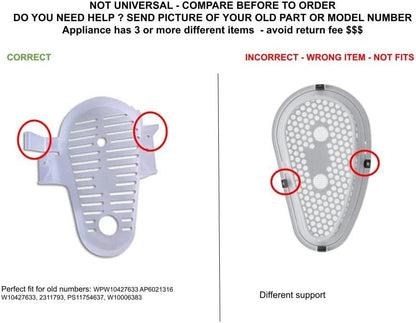 GLOB PRO SOLUTIONS W10006383 2311793 W10427633 CKD2487 Washer Pulley Cover Shield 11" Length Approx. Replacement for and compatible with Kenmore Whirlpool Maytag Crosley Heavy DUTY