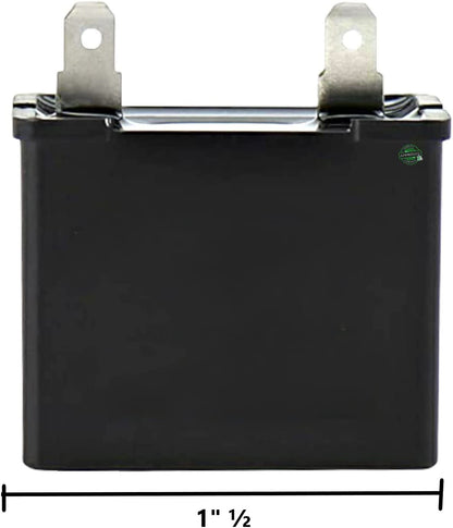 GlobPro PD00004989 AP6023677 PS11757023 EAP11757023 Fridge Run Capacitor 2 terminals 1" ½ length Approx. Replacement for and compatible with Whirlpool Roper KitchenAid Maytag Heavy DUTY
