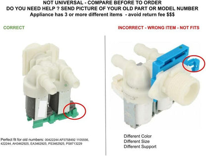 GLOB PRO SOLUTIONS 33490226 9000544936 CKD2571 Washer Water Inlet Valve 3" ½ Length Approx. Replacement for and compatible with Bosch Heavy DUTY