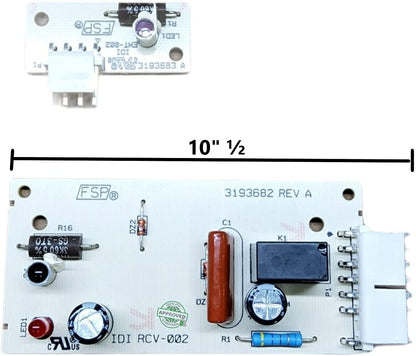 GlobPro W10757851 Fridge Control Board Kit 10" ½ length Approx. Replacement for and compatible with KitchenAid Whirlpool Kenmore Maytag Heavy DUTY