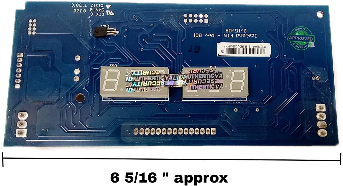 GlobPro W10162500 Electronic Control Board 10" approx Length Replacement for and compatible with Whirlpool brands include Kenmore W10162500 Heavy DUTY