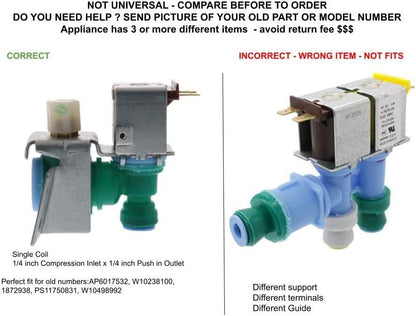GLOB PRO SOLUTIONS AP6017532 PS11750831 EAP11750831 PD00002616 CKD4762 Water Inlet Valve