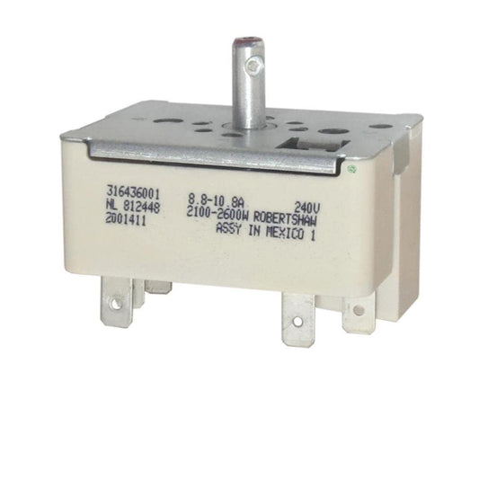 GLOB PRO SOLUTIONS 316436001 CKD2482 Range Infinite Switch 2" ½ Length Approx. Replacement for and Compatible with Heavy Duty