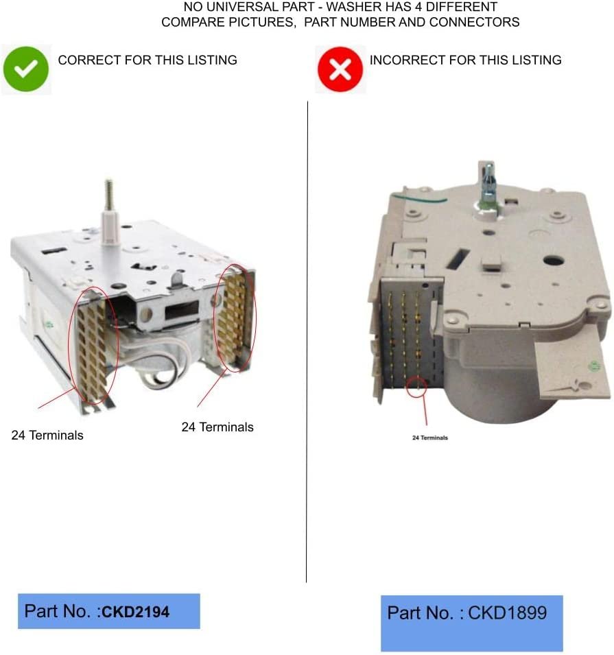 GLOB PRO SOLUTIONS WP3951769 CKD2194 Washer Timer 48 Terminals Replacement for and compatible with Kenmore Heavy DUTY