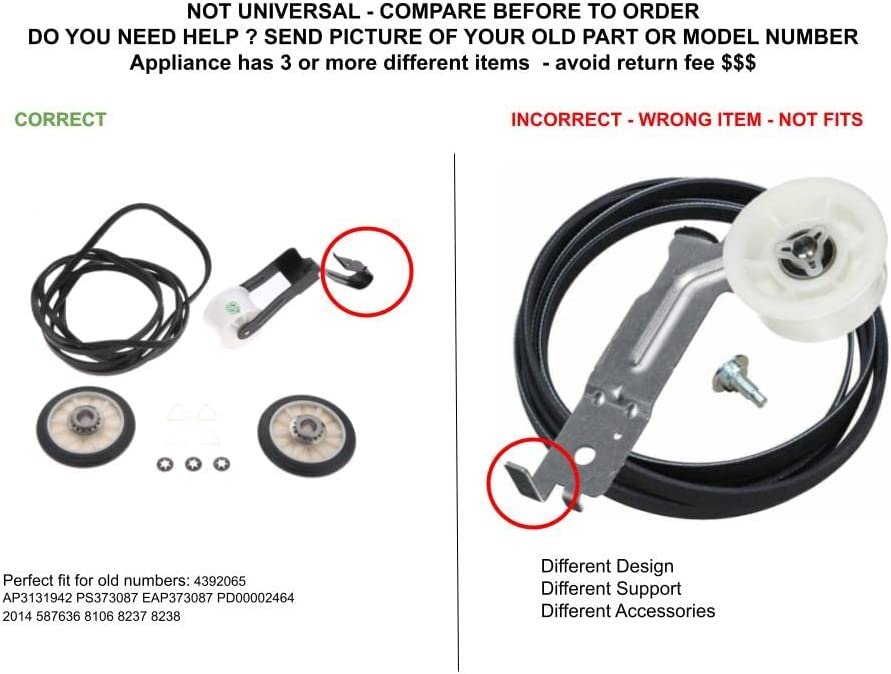 GLOB PRO SOLUTIONS AP3131942 PS373087 EAP373087 PD00002464 CKD6054 Dryer Repair Kit
