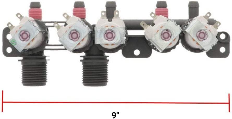 GLOB PRO SOLUTIONS 5221EA1008F 5221EA1008P AJU73213301 AJU75152603 CKD2659 Washer Water Inlet Valve 9" Length Approx. Replacement for and compatible with Kenmore LG Heavy DUTY