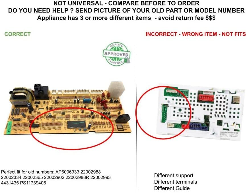GLOB PRO SOLUTIONS 22002988 Washer Control Board Replacement for and compatible with Heavy DUTY