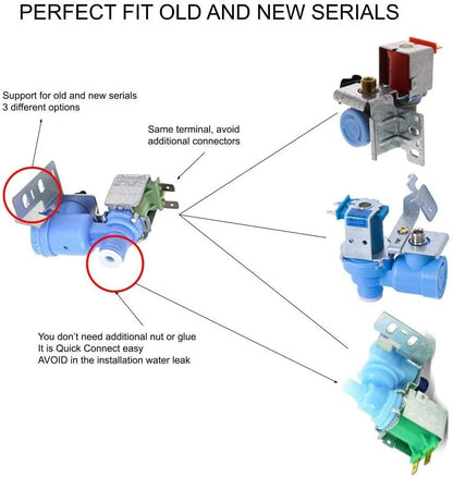 GLOB PRO SOLUTIONS AP5671756 PS7784017 EAP7784017 PD00000276 CKD1388 Refrigerator Water Inlet Valve 4" Length Approx. Replacement for and compatible with Frigidaire Heavy DUTY