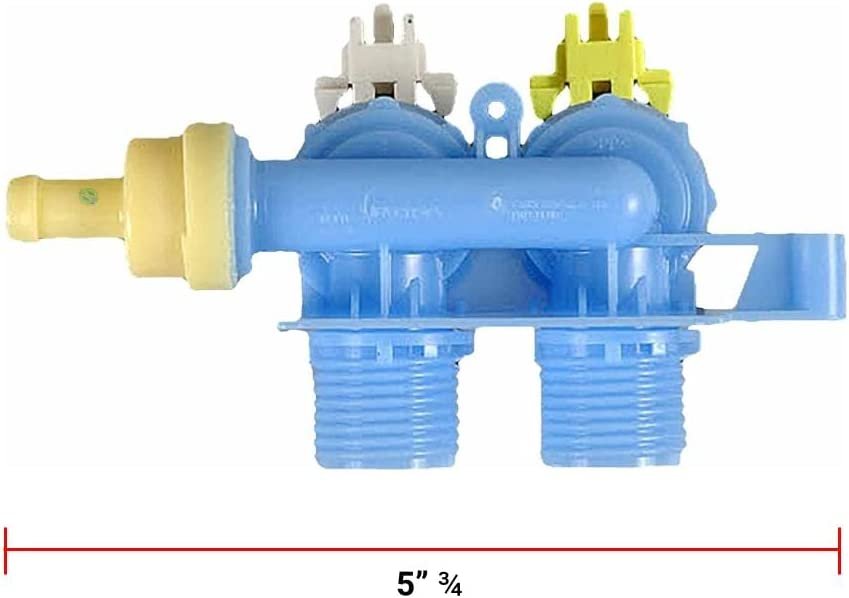 GLOB PRO SOLUTIONS WP8182862 CKD2388 Washer Water Inlet Valve 5” ¾ Length Approx. Replacement for and compatible with Whirlpool Maytag KitchenAid Kenmore Heavy DUTY